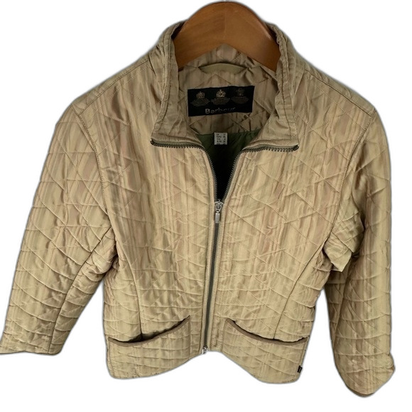 Barbour Muted Stripe Quilted Jacket Size 6 - Picture 3 of 15